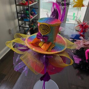 Preakness Fascinator - Multicolor Top Hat