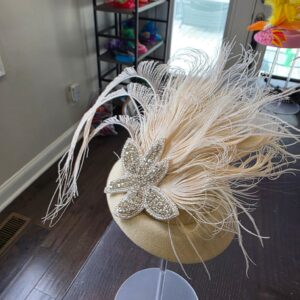 Preakness Fascinator - White Butterfly
