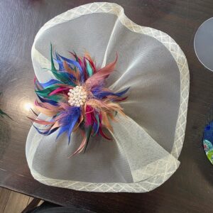 Preakness Fascinator - multicolor flower
