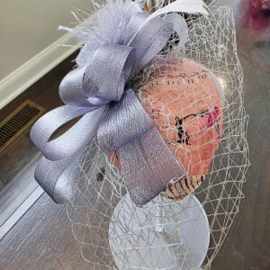 SOLD Preakness Fascinator - Silver Bow